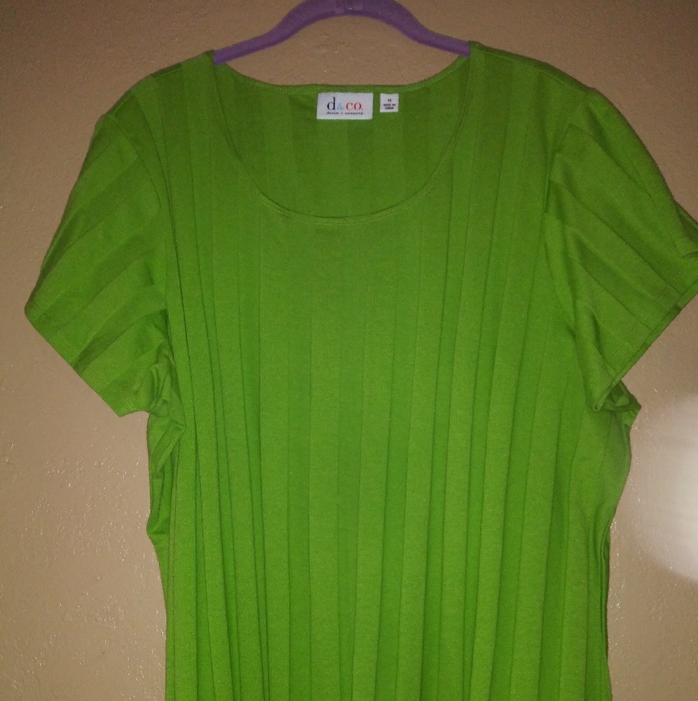 Lime green womans top 1X